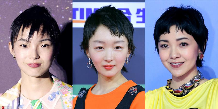左起：雎晓雯、周冬雨、郭采洁