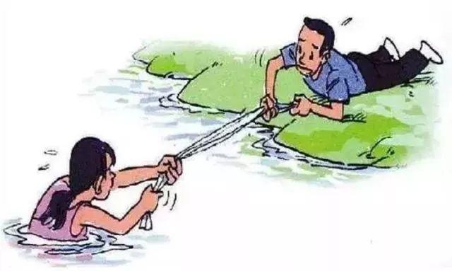 3.需要下水救溺水人的时候，一定要大声告诉他，不要惊慌，有人在救你。