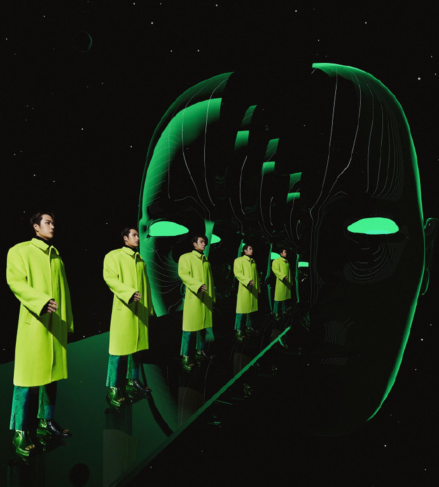 王一博最新杂志大片曝光。他变换了多种黑科技主题造型,玩转激光和镜面,表现力非常强。