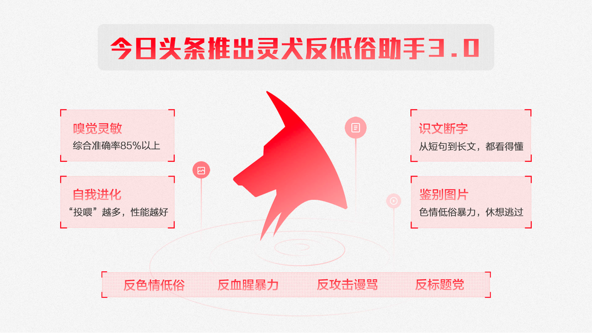 今日头条升级灵犬反低俗助手 新增图片识别功能