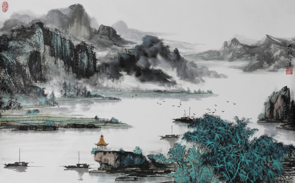 气象万千著名山水画家郜宗远艺术赏析