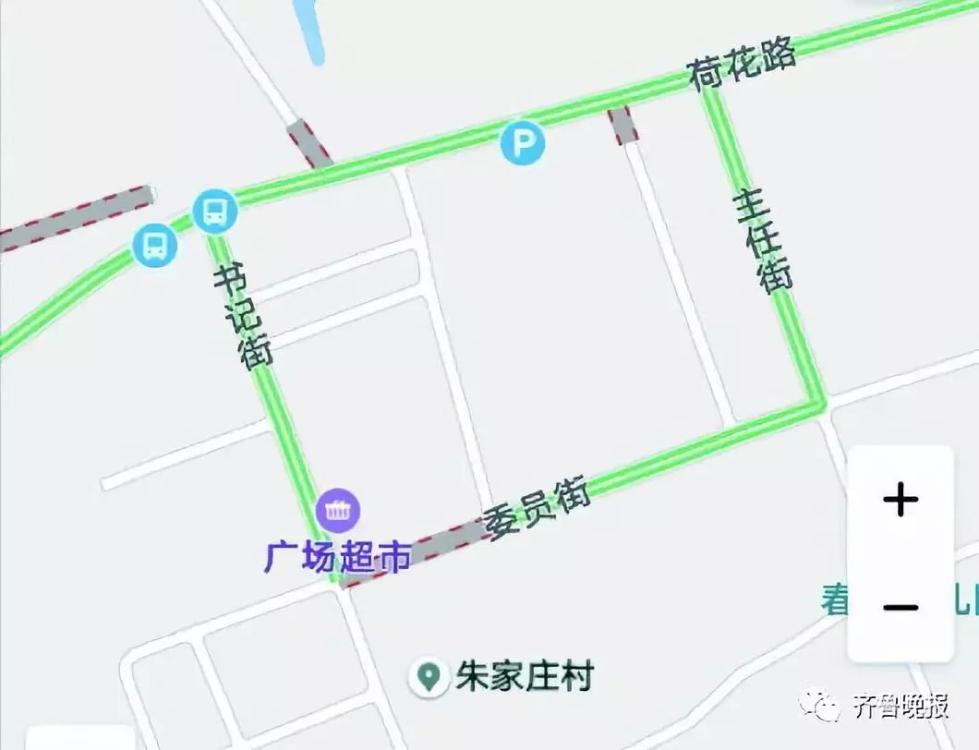 网上地图显示村内“书记街”“主任街”“委员街”的路名。