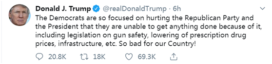 (特朗普推特截图)