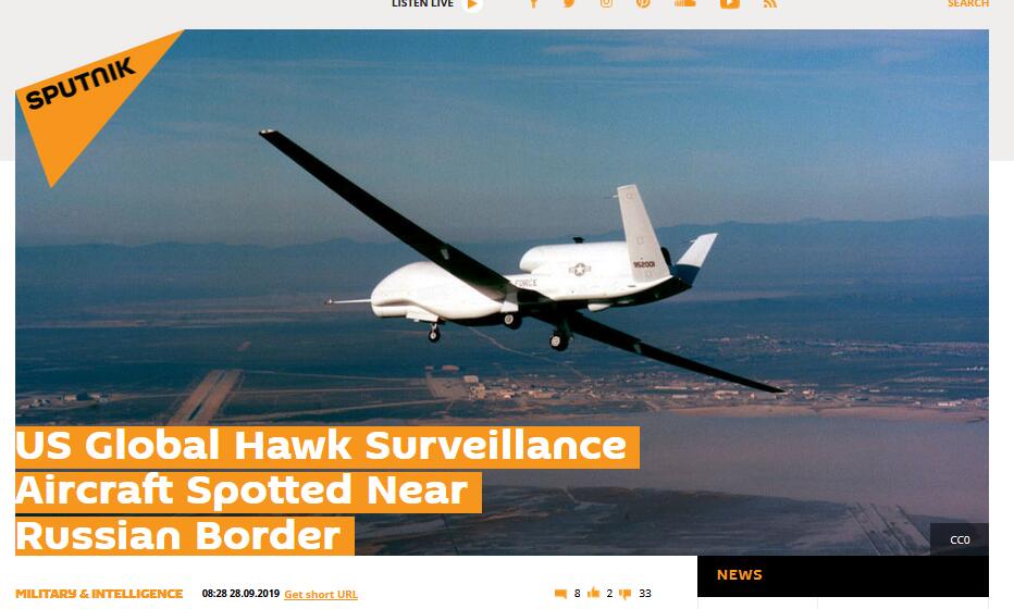 俄罗斯卫星通讯社报道截图