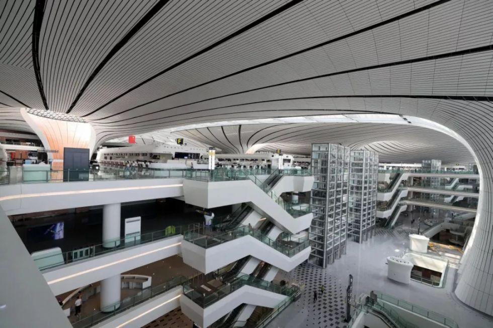 北京大兴国际机场内景。