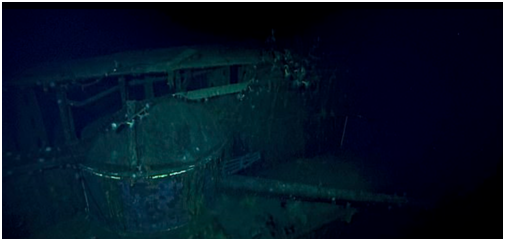 “加贺”号航母残骸 图源：英国《每日邮报》
