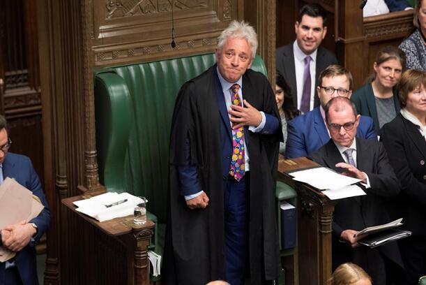 伯科10月31日正式卸任英国议会下院议长。图源：路透社