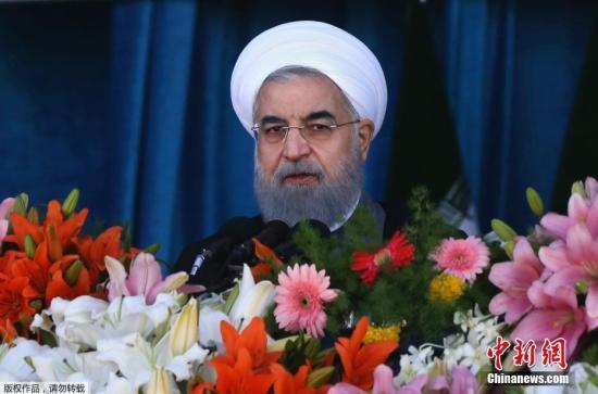 资料图片：伊朗总统哈桑⋅鲁哈尼。