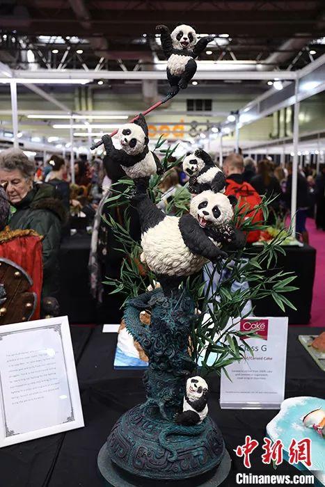 周毅团队翻糖蛋糕作品《功夫熊猫》。受访者供图