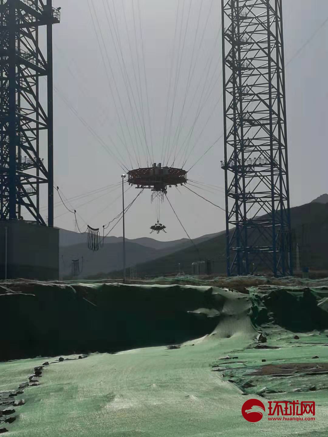 火星探测任务着陆器悬停避障试验结束后的状态 马俊/摄