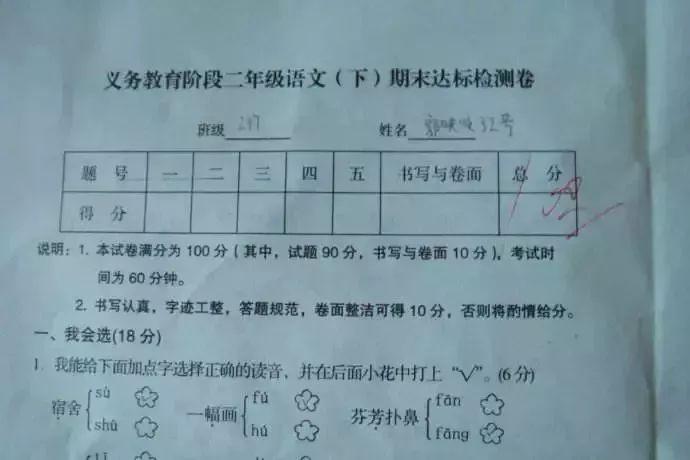 为什么老师批改完试卷,分数下要画两条横线?考了这么多年才知道