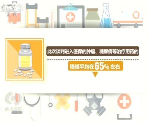根据医保局公布的数字,此次谈判进入医保的肿瘤、糖尿病等治疗用药的降幅平均在65%左右。