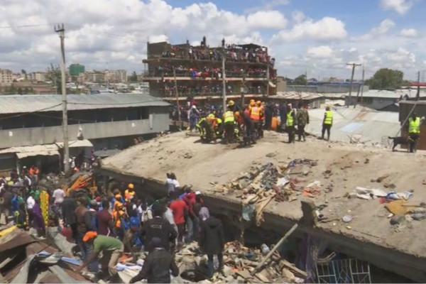 肯尼亚内罗毕一栋六层建筑倒塌 已救出10人