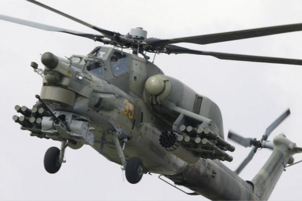 俄罗斯一架米-28直升机坠毁。（图：俄罗斯卫星通讯社资料图）