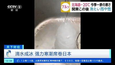 日本冷到滴水成冰 北海道现奇迹之花