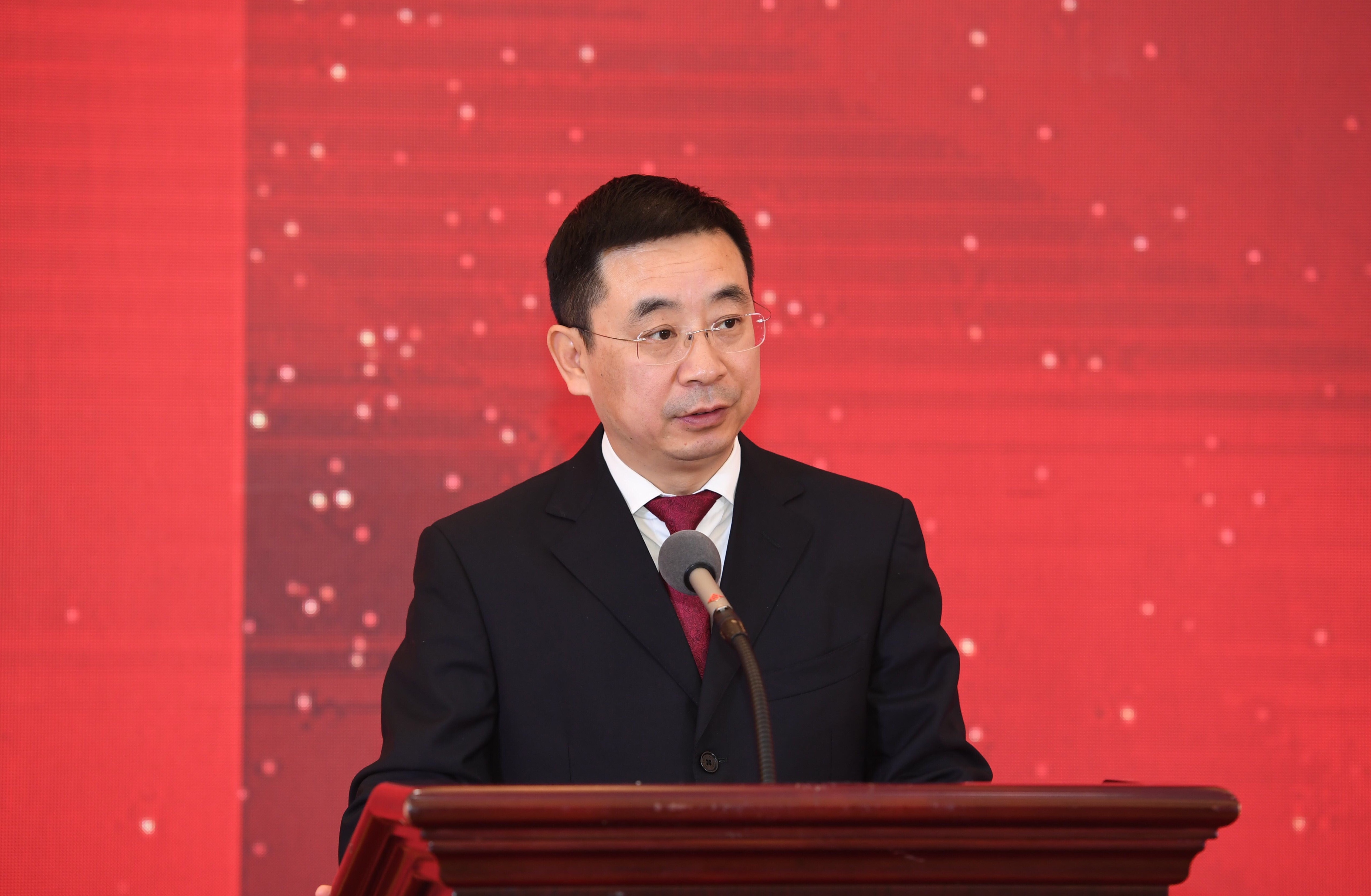 市委常委,市委秘书长杜富川主持会议.副市长刘承东作招商推介.