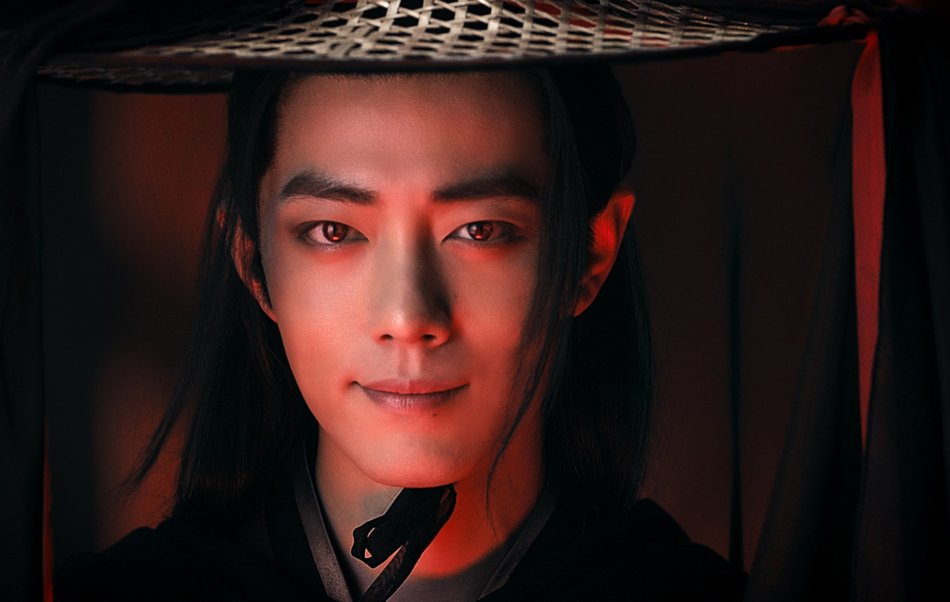 肖战头戴斗笠显国风意境眼神邪魅上演黑化侧颜杀