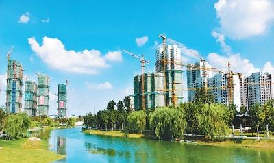 江苏南通如皋市一家楼盘一角。 吴树建摄(人民视觉)