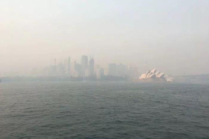 悉尼空气污染图，图源：ABC新闻