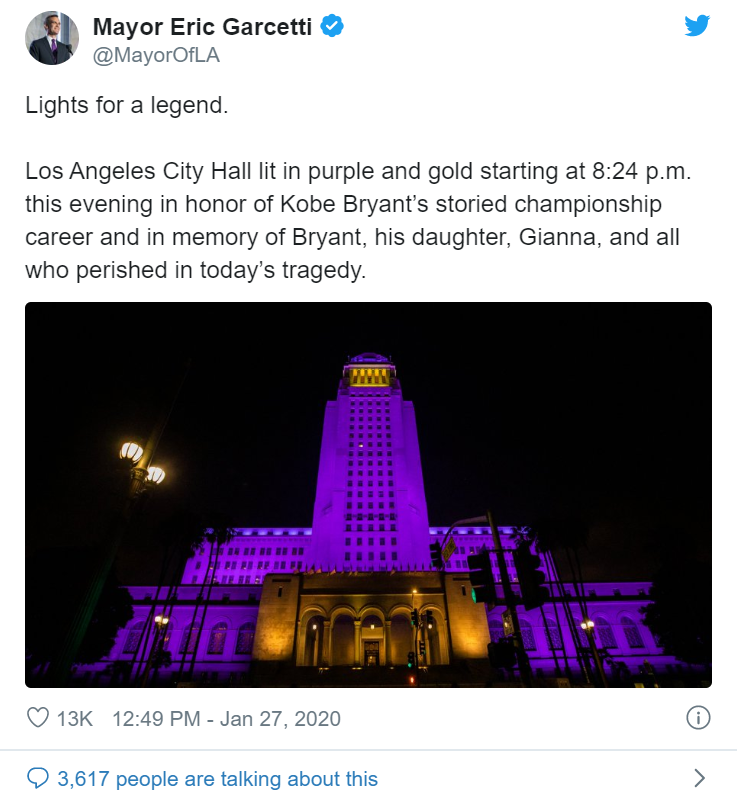 洛杉矶市市长加切蒂推特