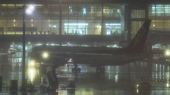(包机于今晚20时30分左右从东京羽田机场起飞 图源：NHK)