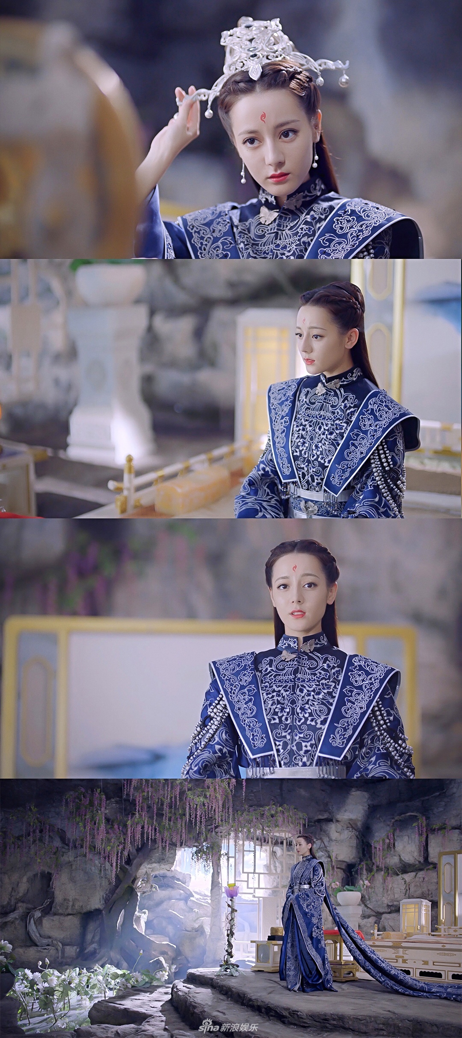 热巴新剧大婚造型绝美 眼眸含水红唇娇艳