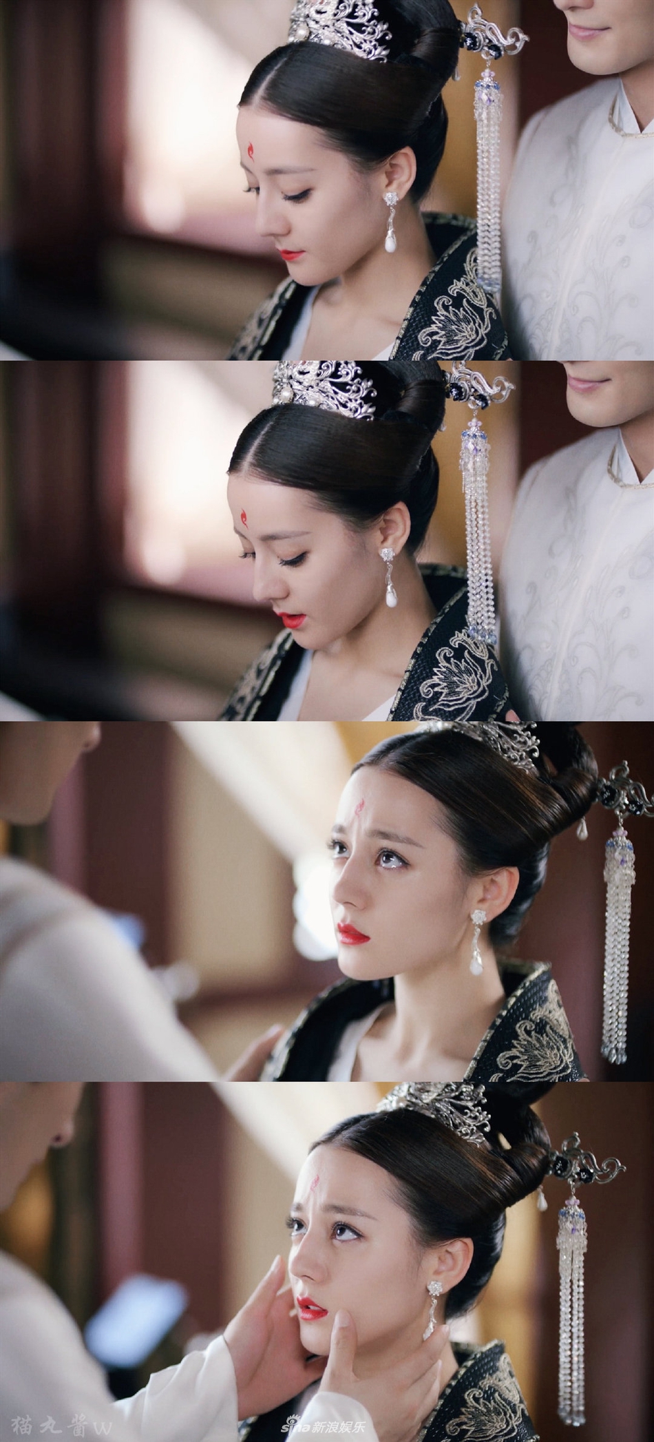 热巴新剧大婚造型绝美 眼眸含水红唇娇艳