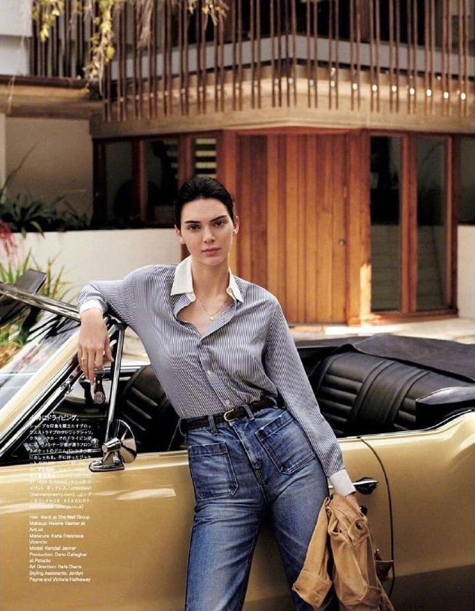 时尚超模肯豆登上杂志封面