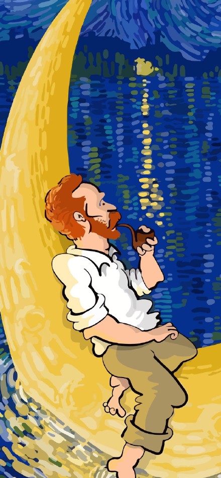 艺术油画作品搞怪手机壁纸